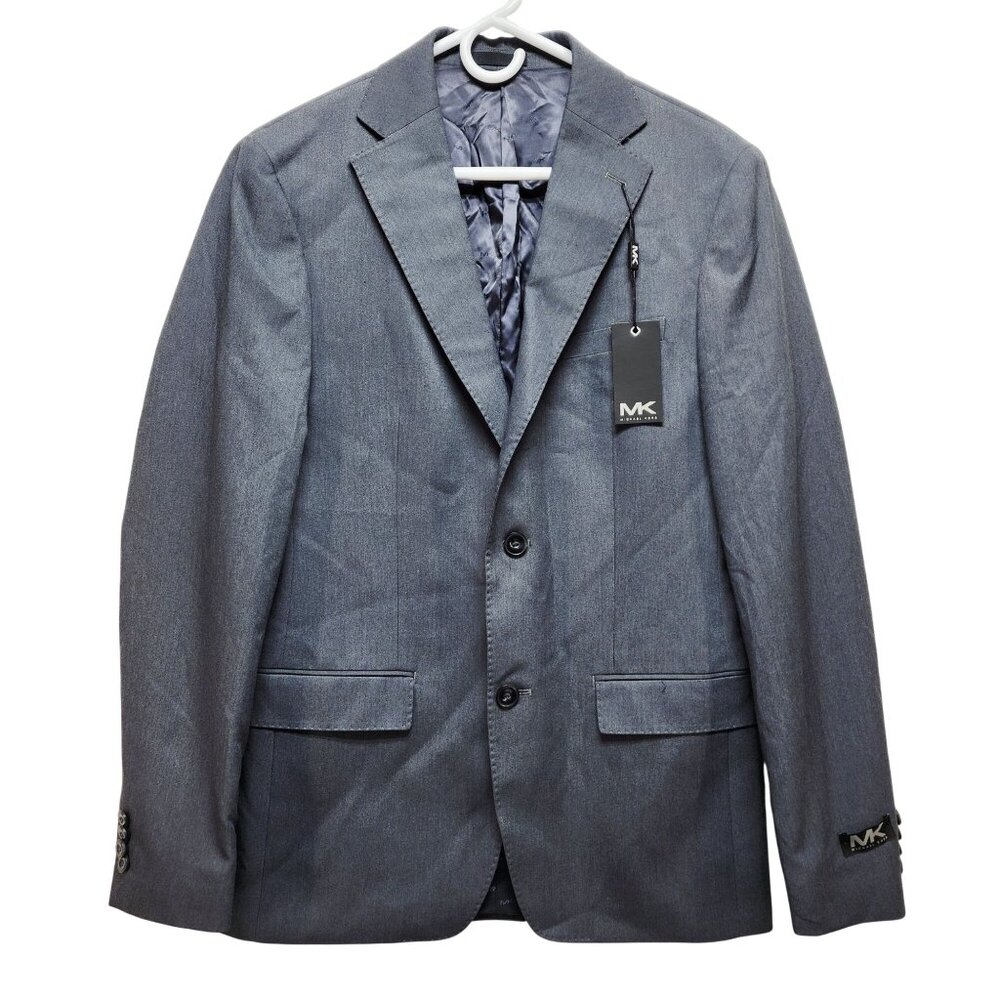 Michael Kors Mens Suit Jacket Gray Blazer Two-Button Classic Fit Size 38R L